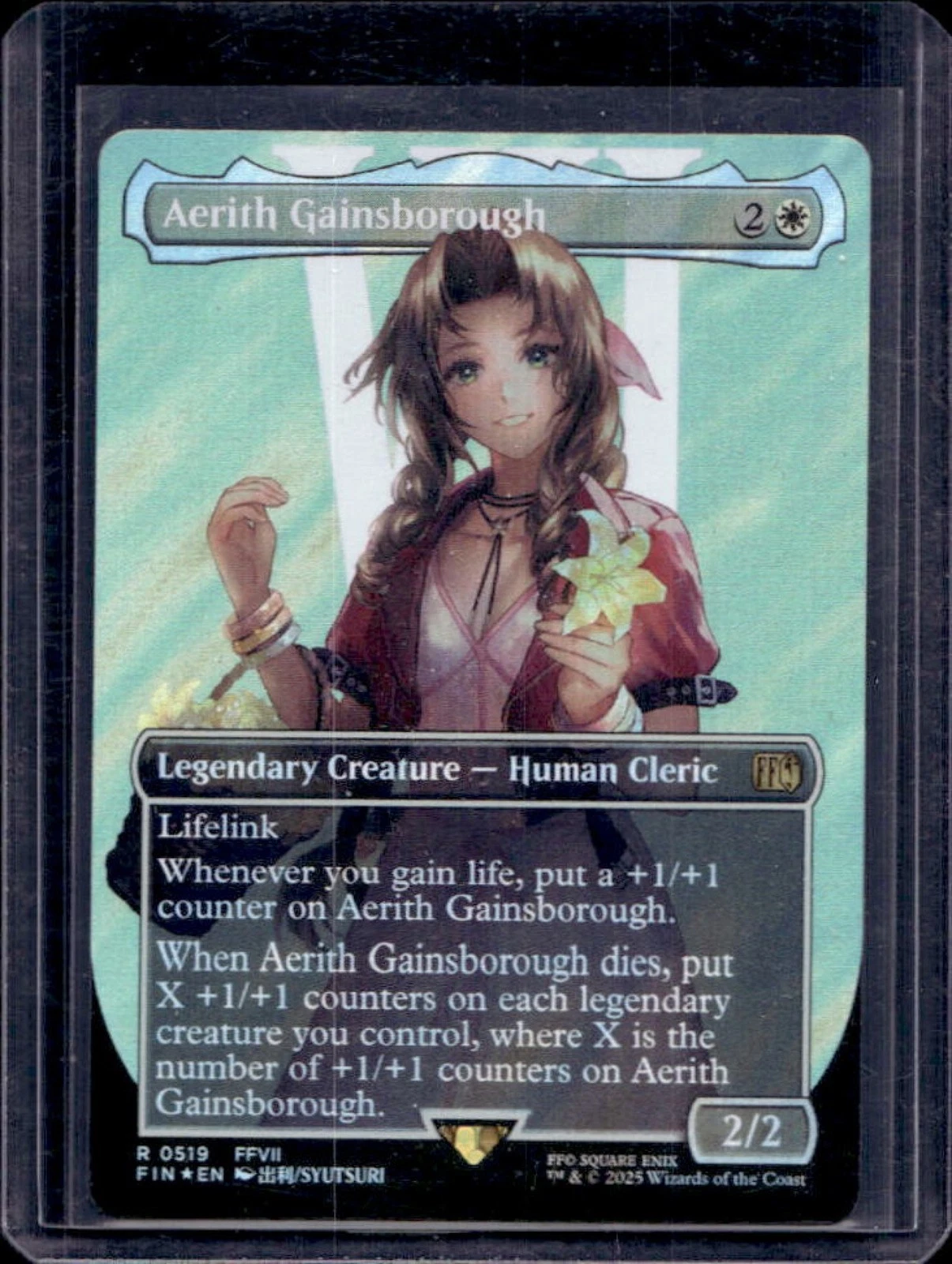 2025 Magic MTG Final Fantasy Aerith Gainsborough Shiny Rare #0519