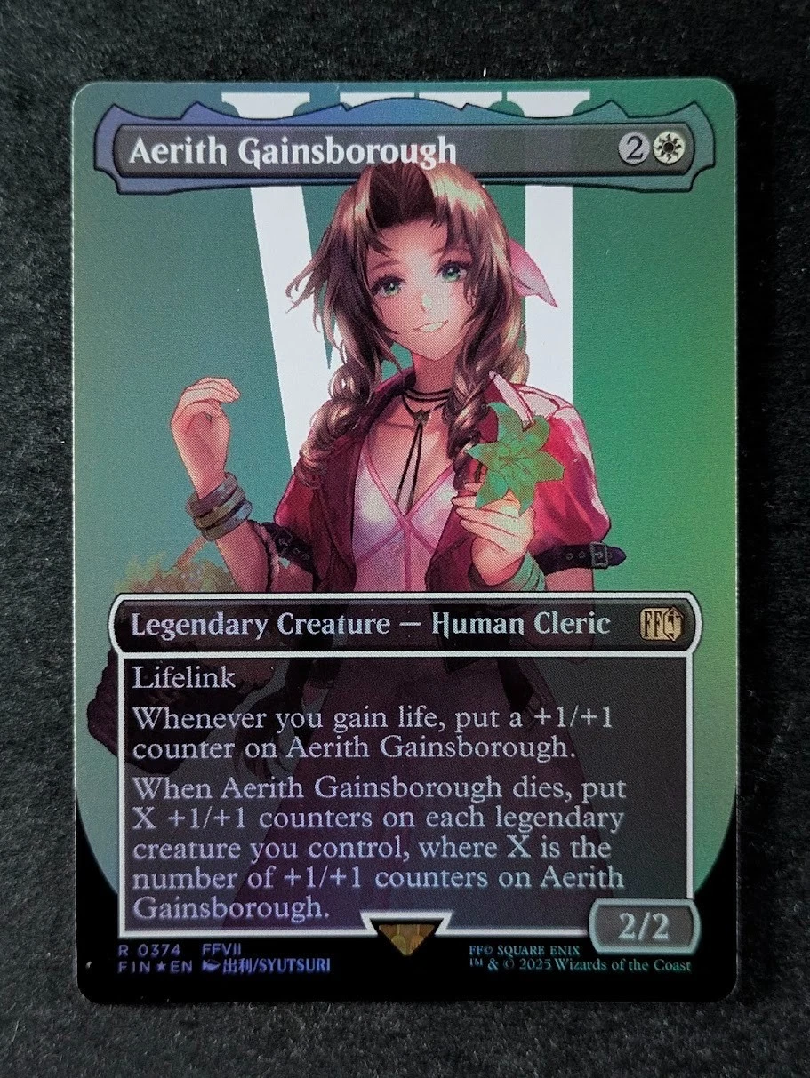 2025 Magic The Gathering AERITH GAINSBOROUGH #0374 Final Fantasy Borderless Rare