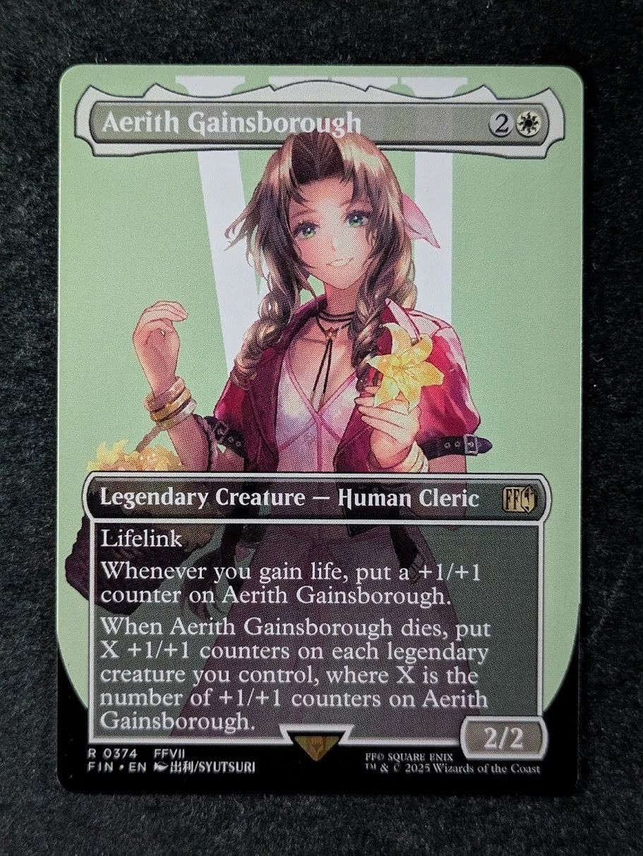 2025 Magic The Gathering AERITH GAINSBOROUGH #0374 Final Fantasy Borderless Rare