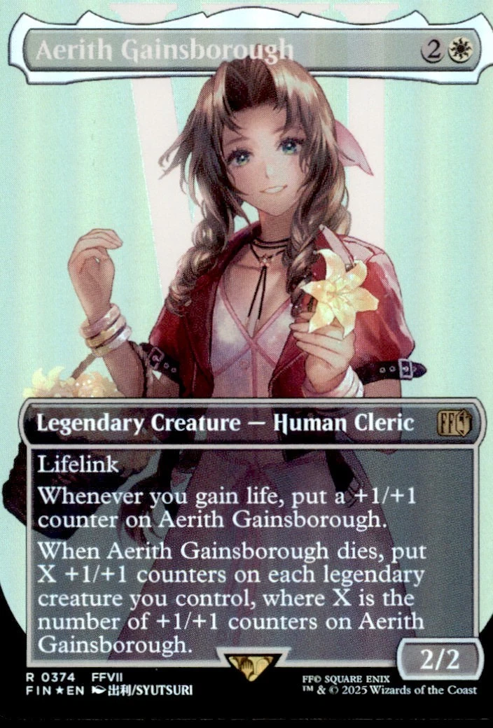 2025 MAGIC THE GATHERING FINAL FANTASY 0374 AERITH GAINSBOROUGH FOIL