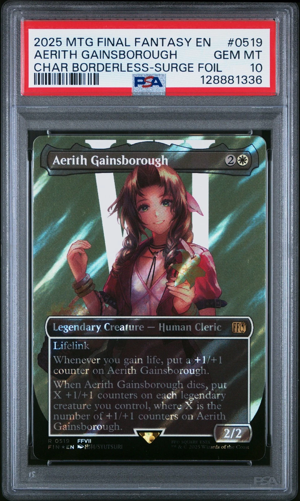 2025 MAGIC: THE GATHERING FINAL FANTASY #0519 AERITH GAINSBOROUGH PSA 10