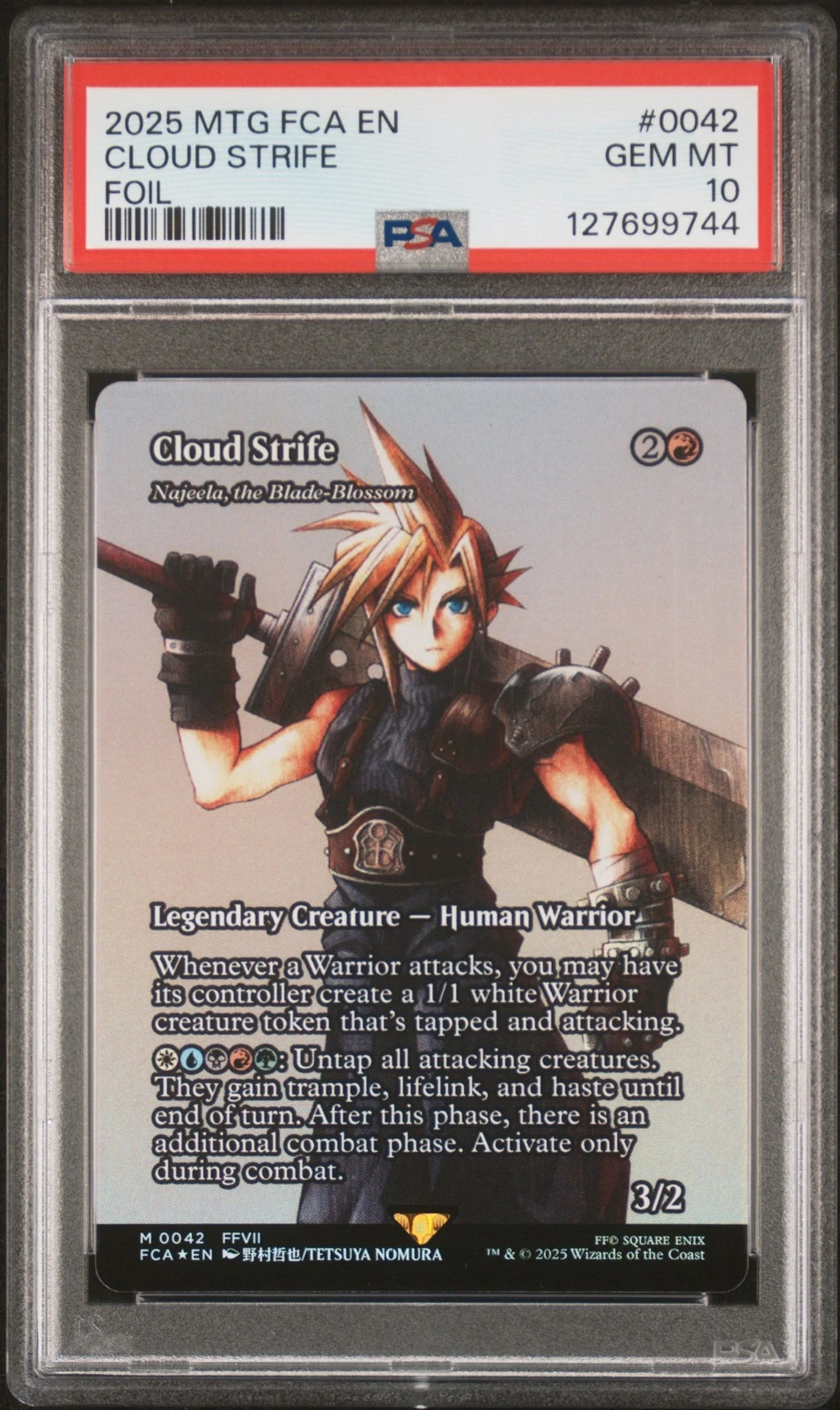 2025 MAGIC THE GATHERING FINAL FANTASY THROUGH THE AGES FOIL CLOUD STRIFE PSA 10
