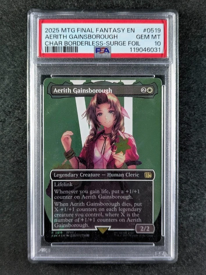 2025 MTG AERITH GAINSBOROUGH #0519 Final Fantasy Surge Foil Rare English PSA 10