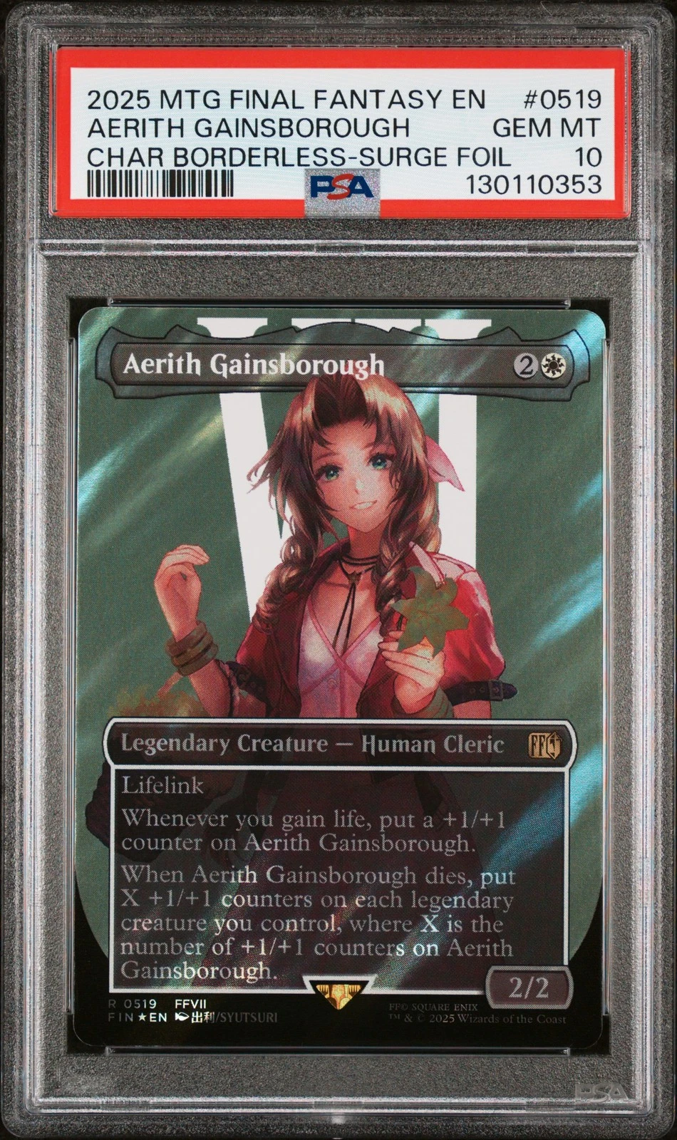 2025 MTG FINAL FANTASY #0519 AERITH GAINSBOROUGH PSA 10