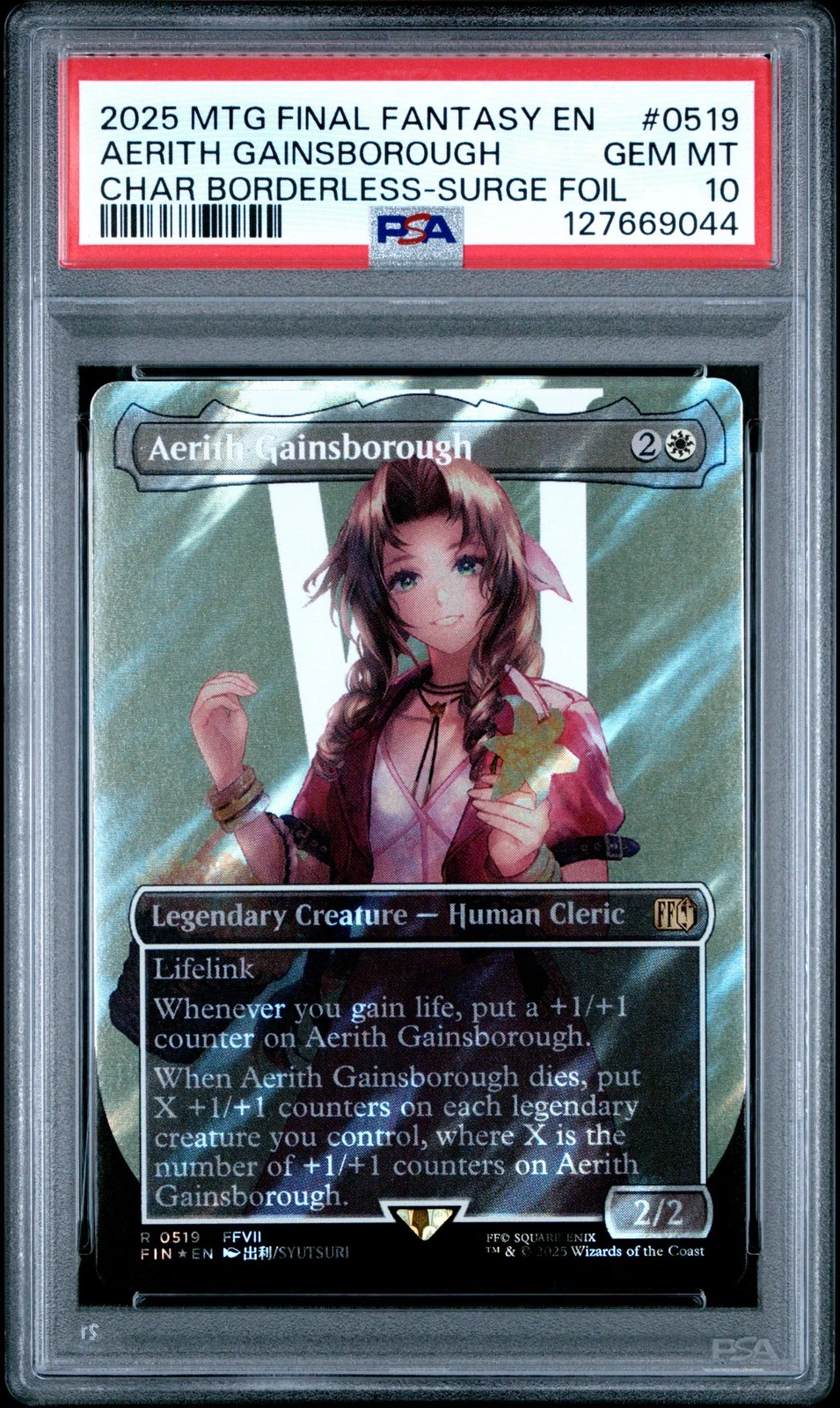 2025 MTG FINAL FANTASY #0519 AERITH GAINSBOROUGH PSA 10