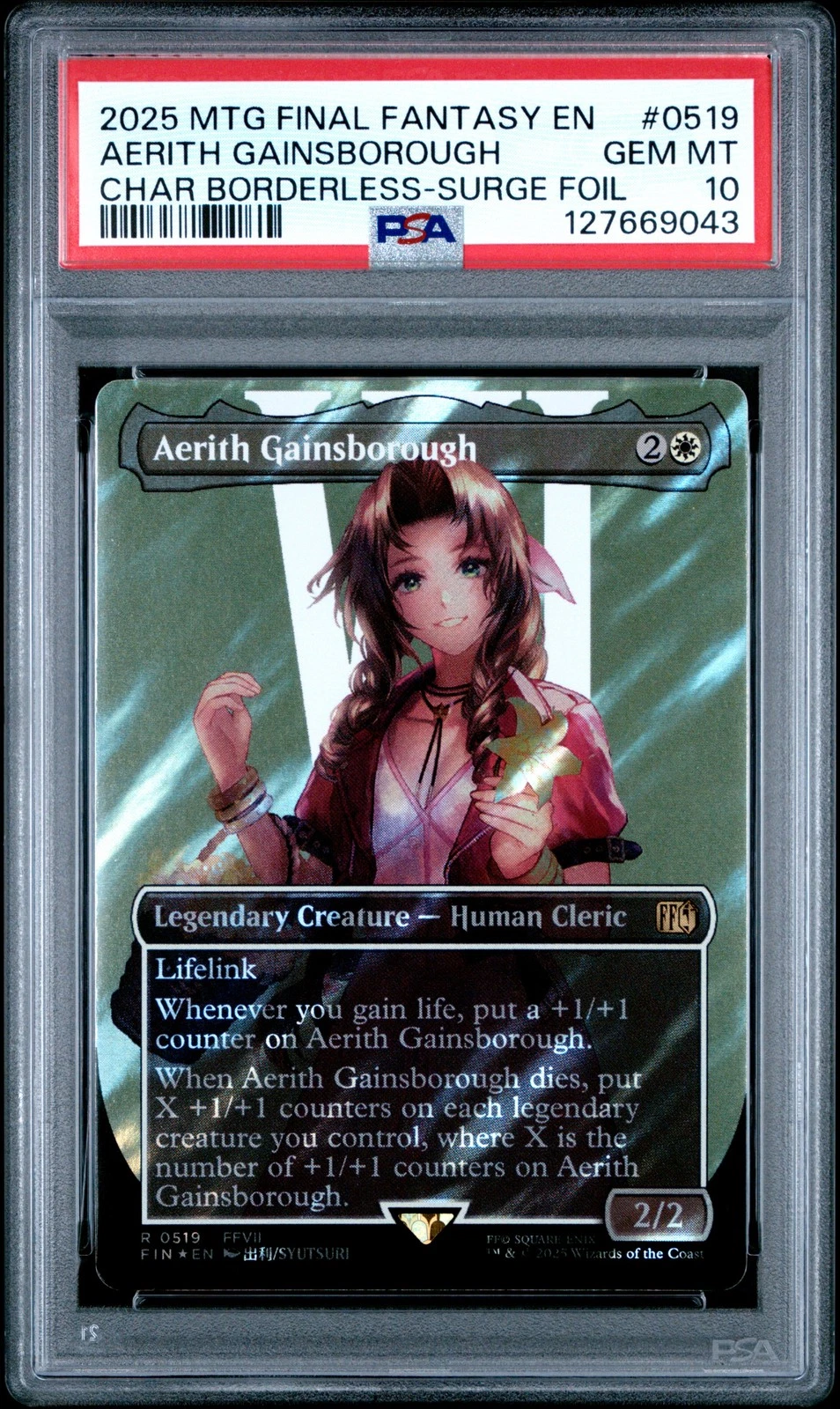 2025 MTG FINAL FANTASY #0519 AERITH GAINSBOROUGH PSA 10