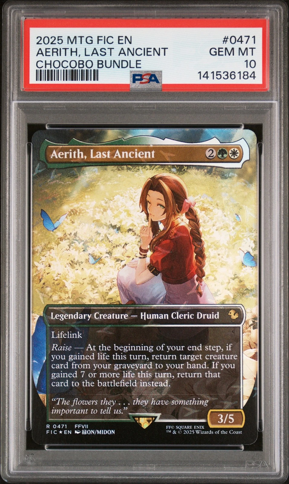 2025 MTG FINAL FANTASY COMMANDER CHOCOBO BUNDLE AERITH LAST ANCIENT PSA 10