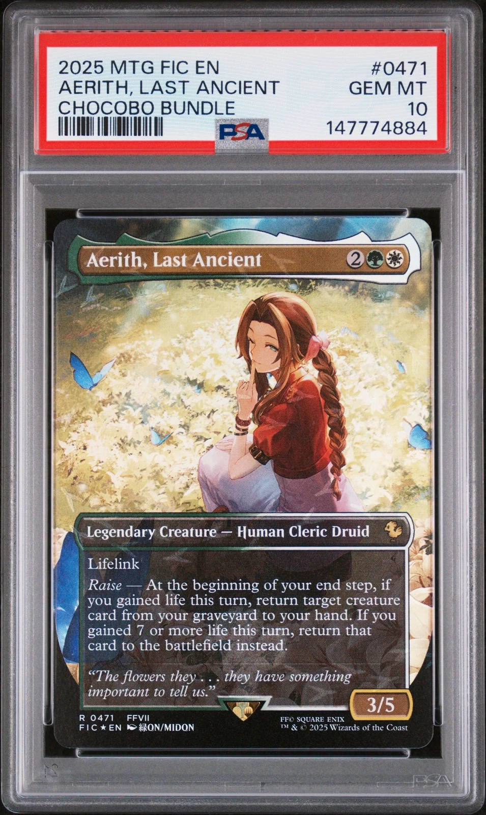 2025 MTG FINAL FANTASY COMMANDER CHOCOBO BUNDLE AERITH LAST ANCIENT PSA 10