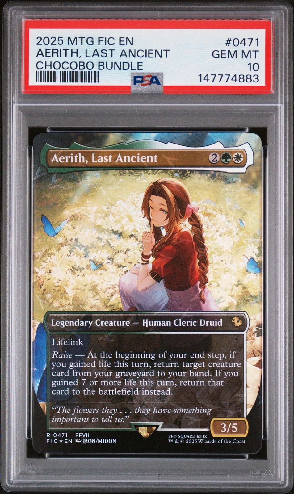 2025 MTG FINAL FANTASY COMMANDER CHOCOBO BUNDLE AERITH, LAST ANCIENT PSA 10