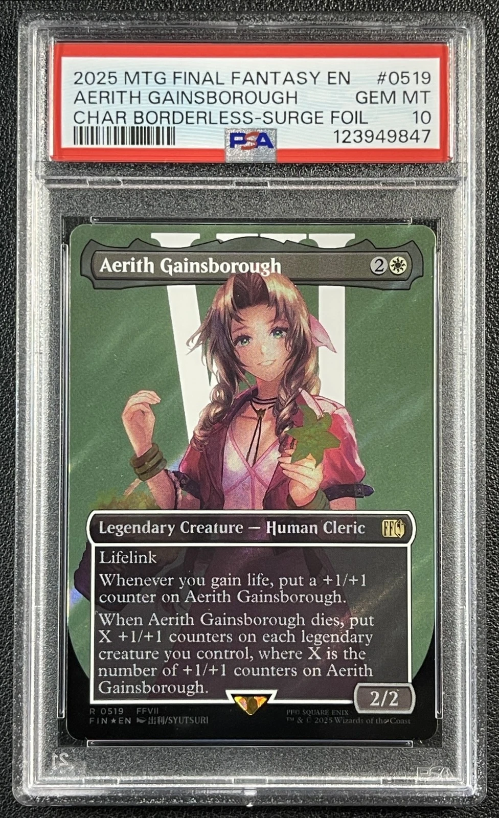 2025 MTG Final Fantasy PSA 10 Aerith Gainsborough 0519 Surge Foil Borderless 847