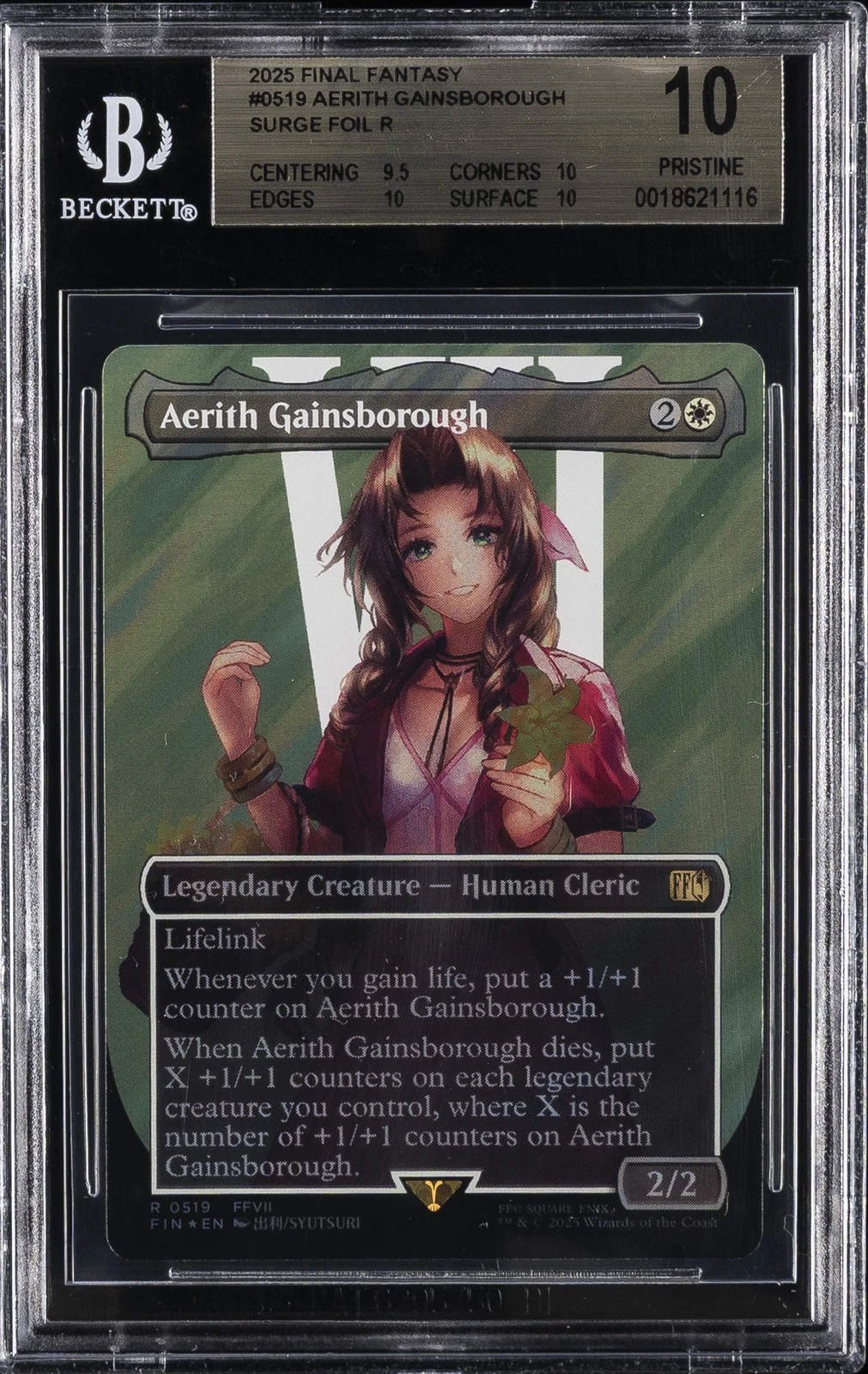 2025 MTG: FINAL FANTASY SURGE FOIL #0519 AERITH GAINSBOROUGH BGS 10
