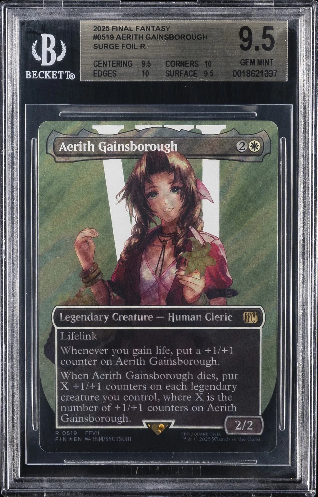 2025 MTG: FINAL FANTASY SURGE FOIL #0519 AERITH GAINSBOROUGH BGS 9.5