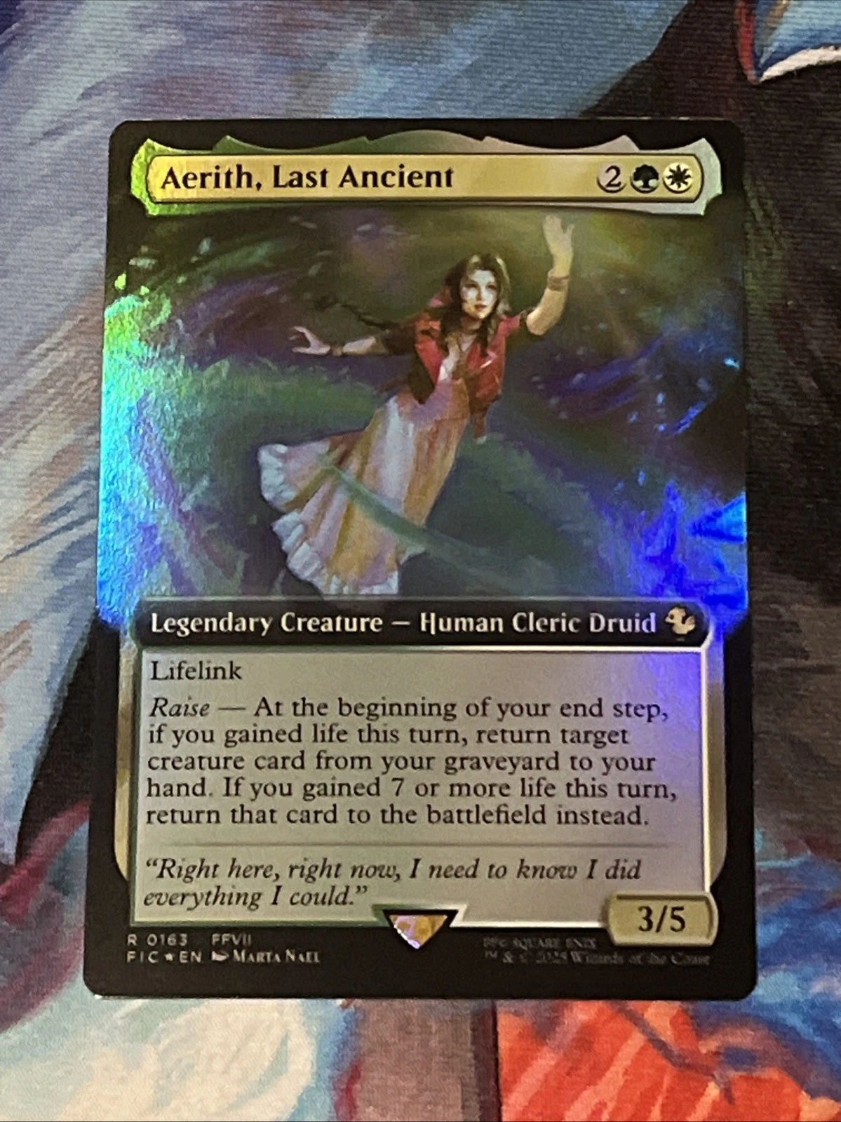 Aerith, Last Ancient #163 Extended Art Foil Final Fantasy Magic The Gathering