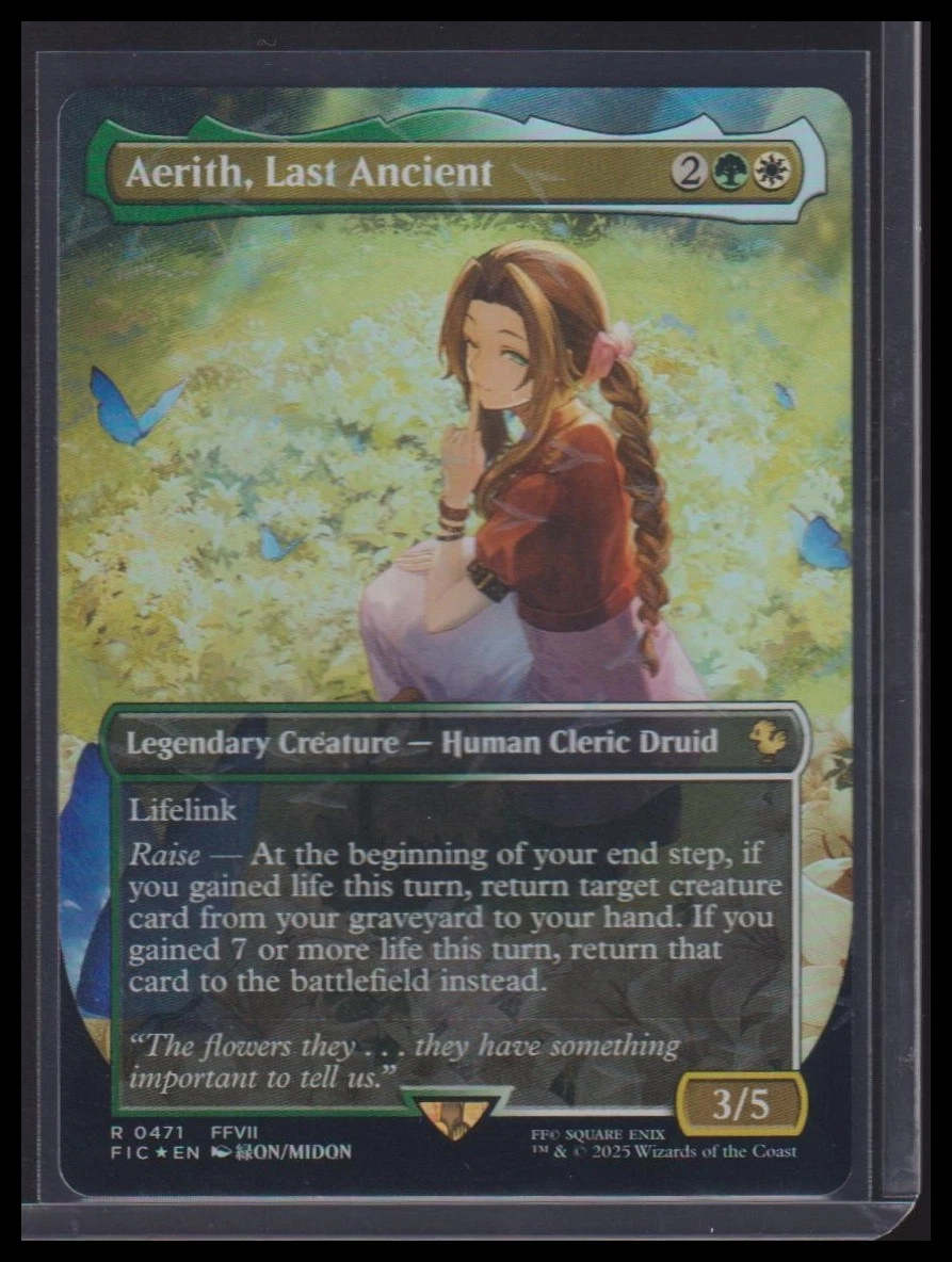 Aerith, Last Ancient (Borderless) (Chocobo Track Foil) Commander: Final Fantasy