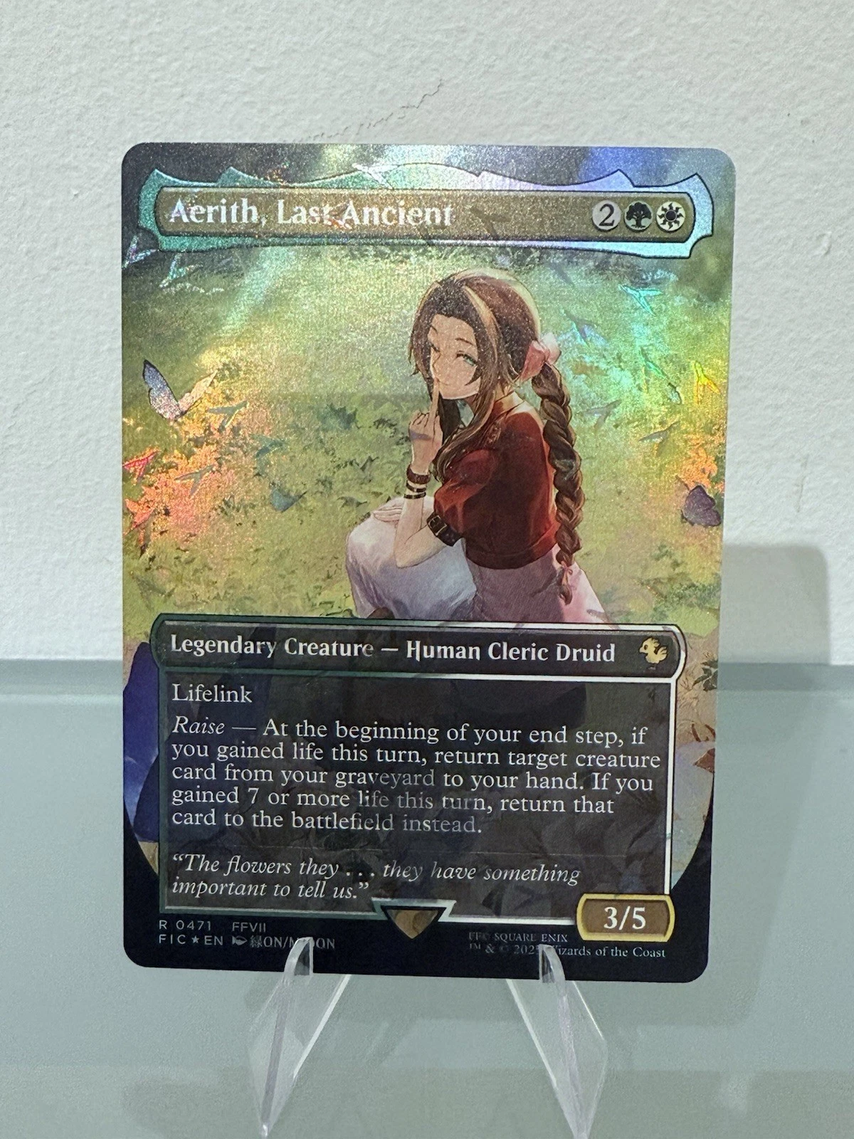 Aerith, Last Ancient (Borderless) (Chocobo Track Foil) MTG Magic Final Fantasy