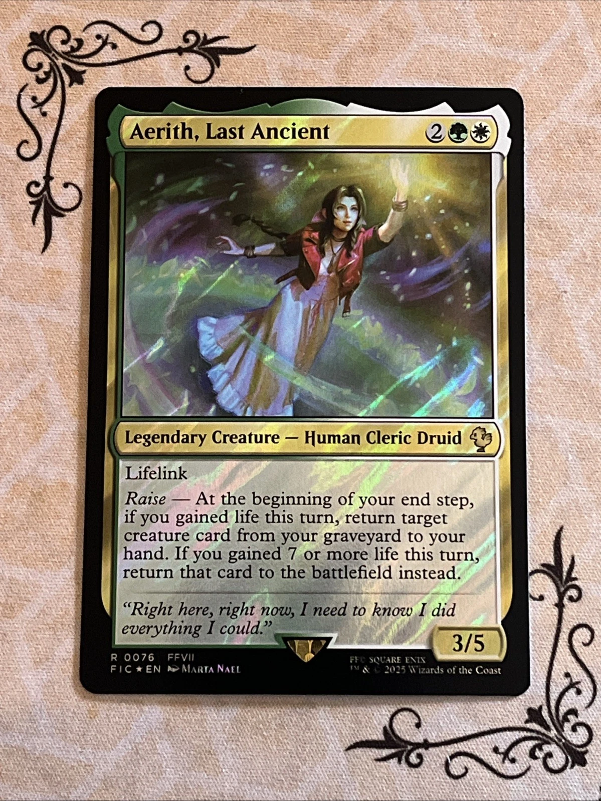 Aerith, Last Ancient (Surge Foil) Commander: Final Fantasy Foil