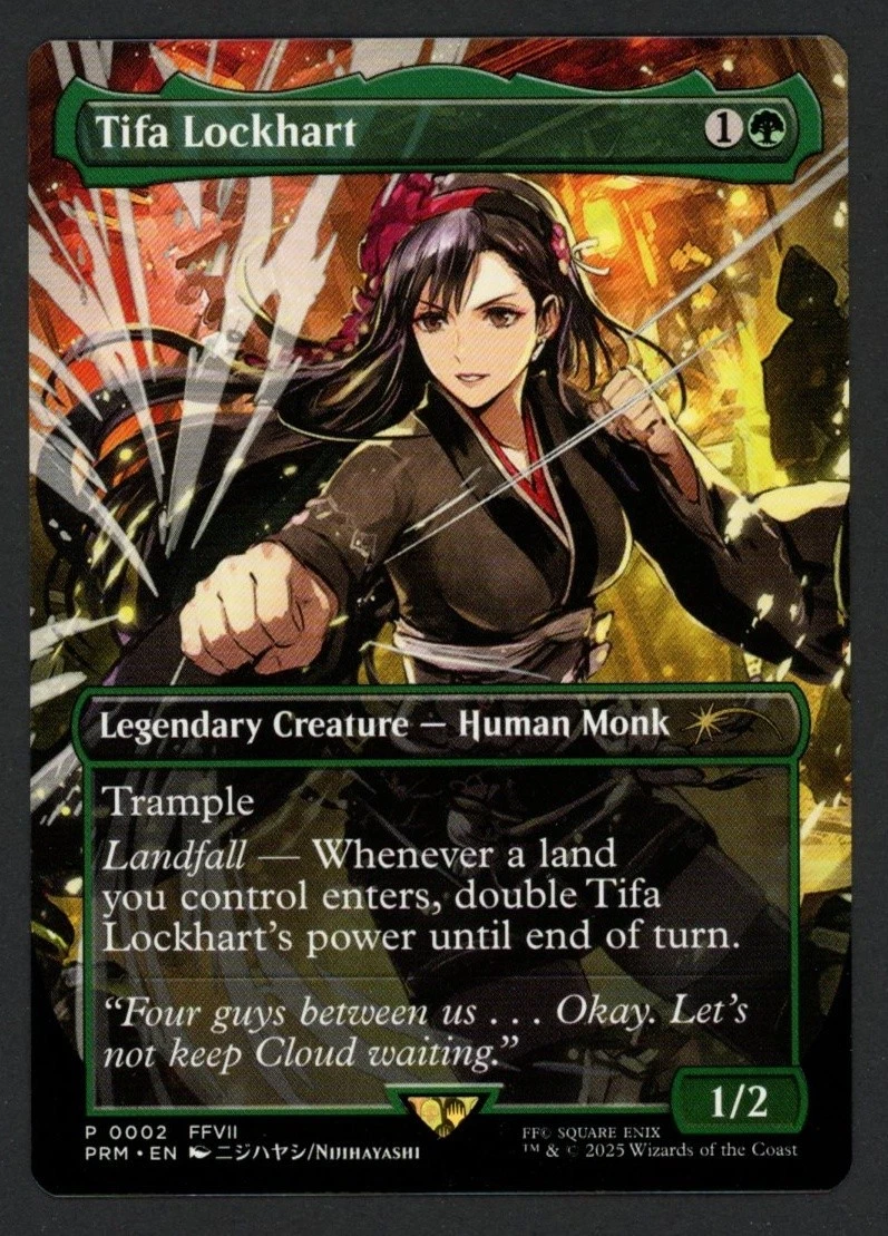 ***Borderless Tifa Lockhart Pro Tour Promo*** MTG Final Fantasy Kid Icarus