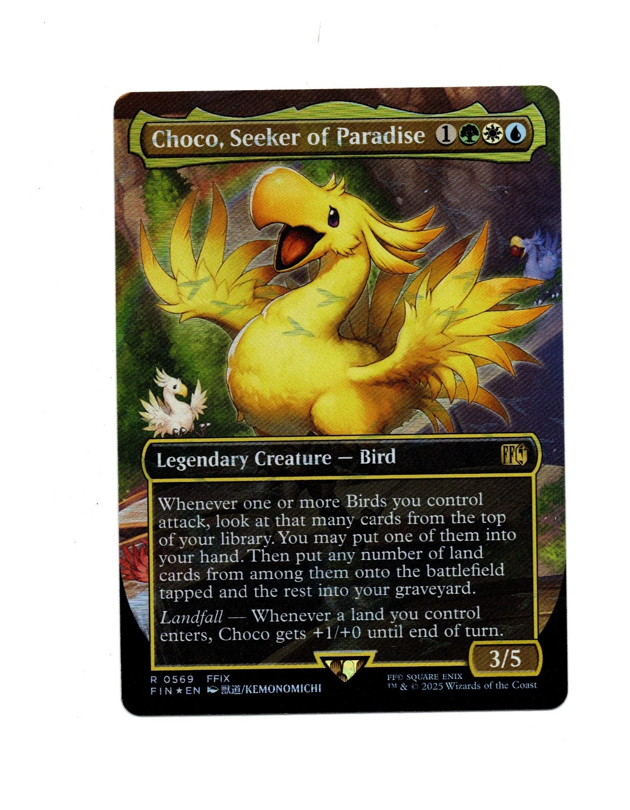 Choco, Seeker of Paradise (Borderless) (Chocobo Track Foil) Final Fantasy Foil