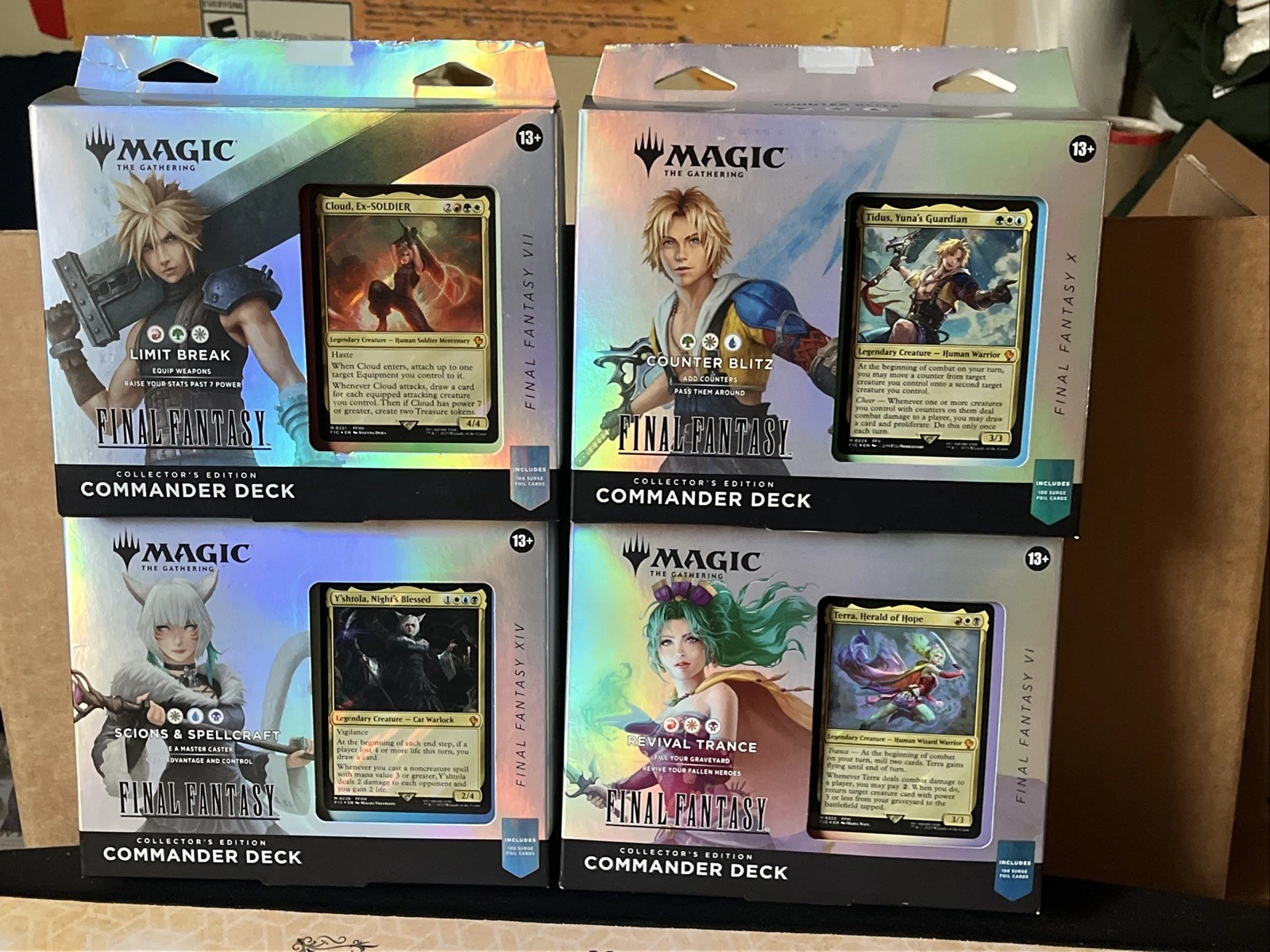Final Fantasy Collector Commander Deck Box Set (No Cards) All In Great Shape