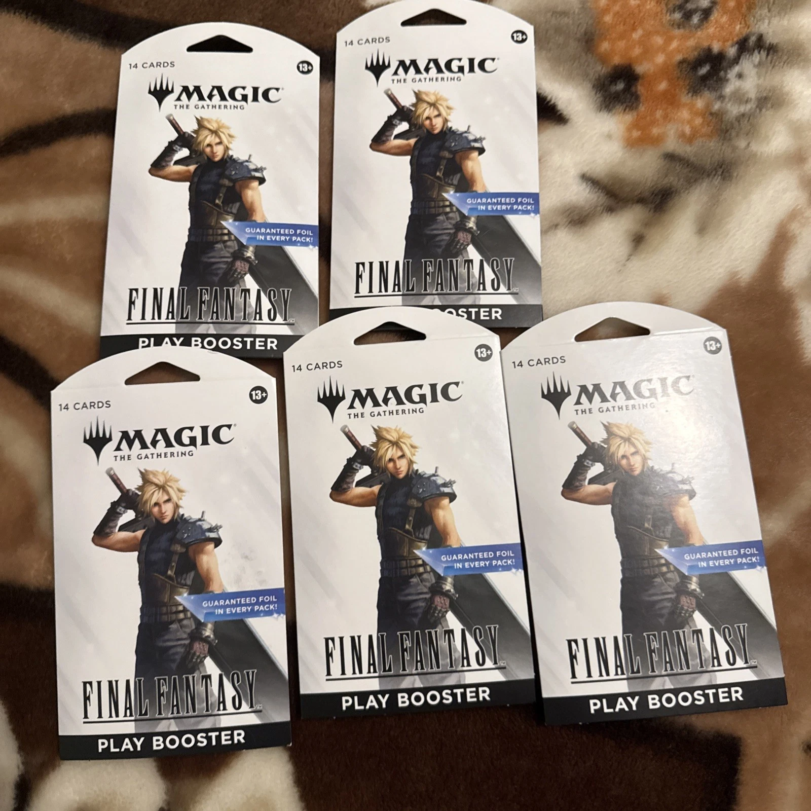 Final Fantasy (FIN) Sleeved Play Booster Packs of 5 Magic The Gathering