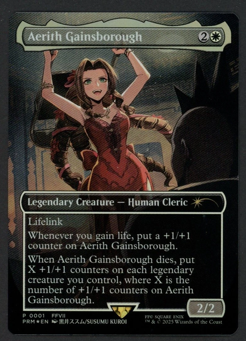 ***FOIL Borderless Aerith Gainsborough Pro Tour Promo*** MTG Final Fantasy