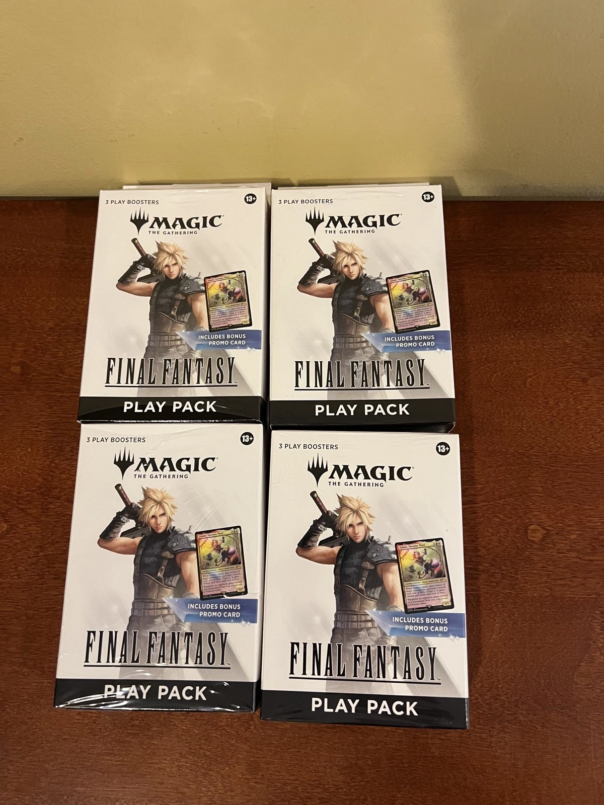 LOT OF 4 Magic The Gathering Final Fantasy Play Pack 3 Packs & Promo SEALED NEW