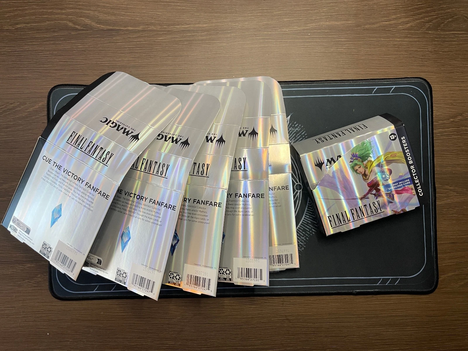 Lot of 6 empty FFA Final Fantasy MTG collector boxes. Universes Beyond Magic