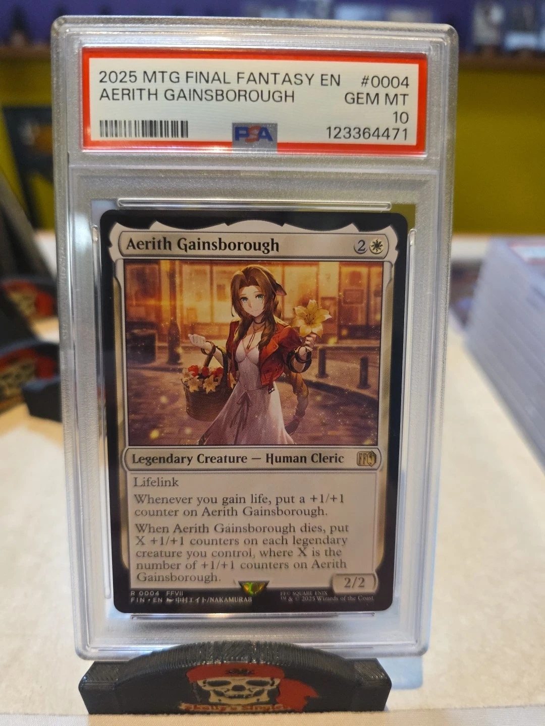 Magic The Gathering Final Fantasy Aerith Gainsborough 0004 PSA 10 Pop 4