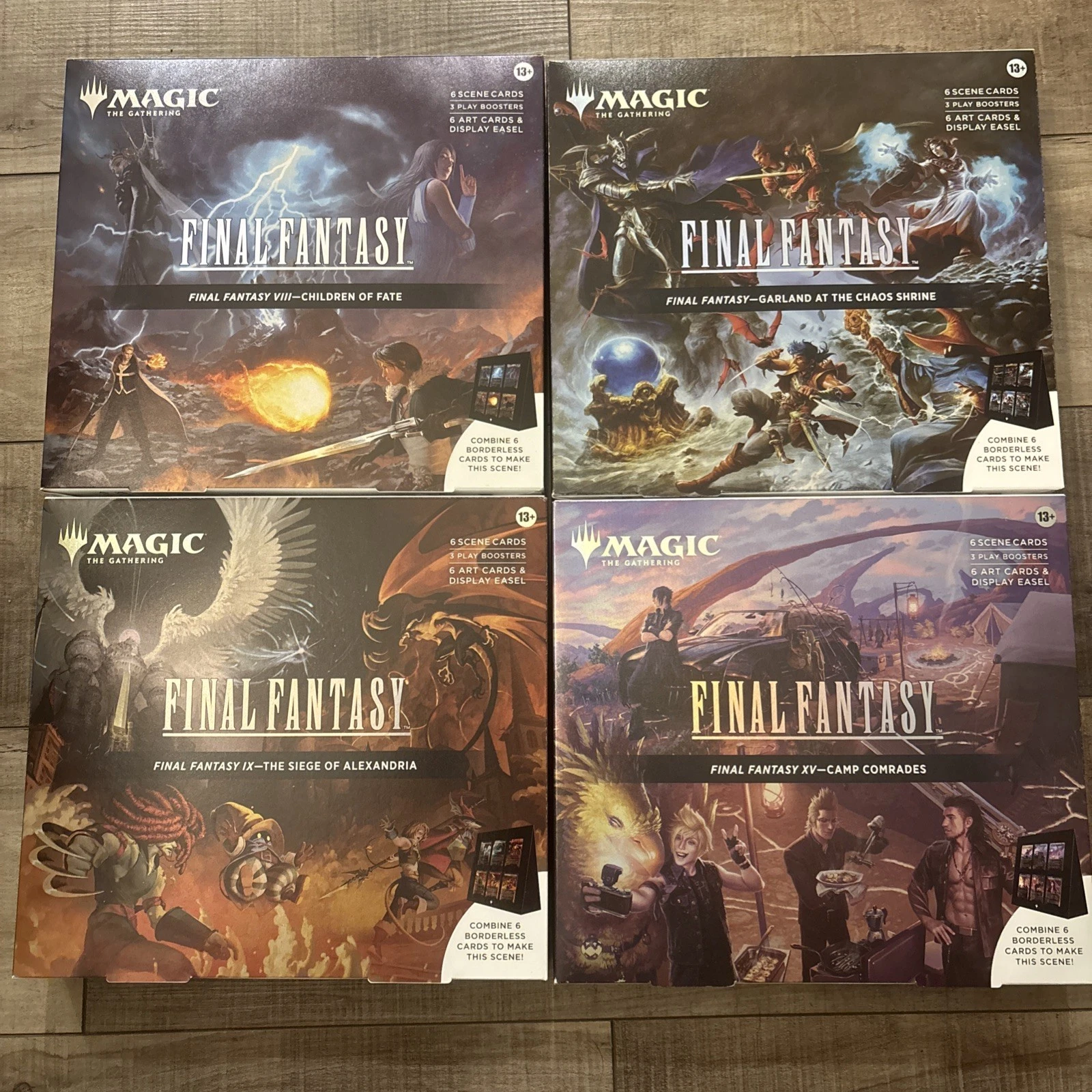 MAGIC THE GATHERING: FINAL FANTASY SCENE BOXES-SET OF ALL 4-SEALED CASE B