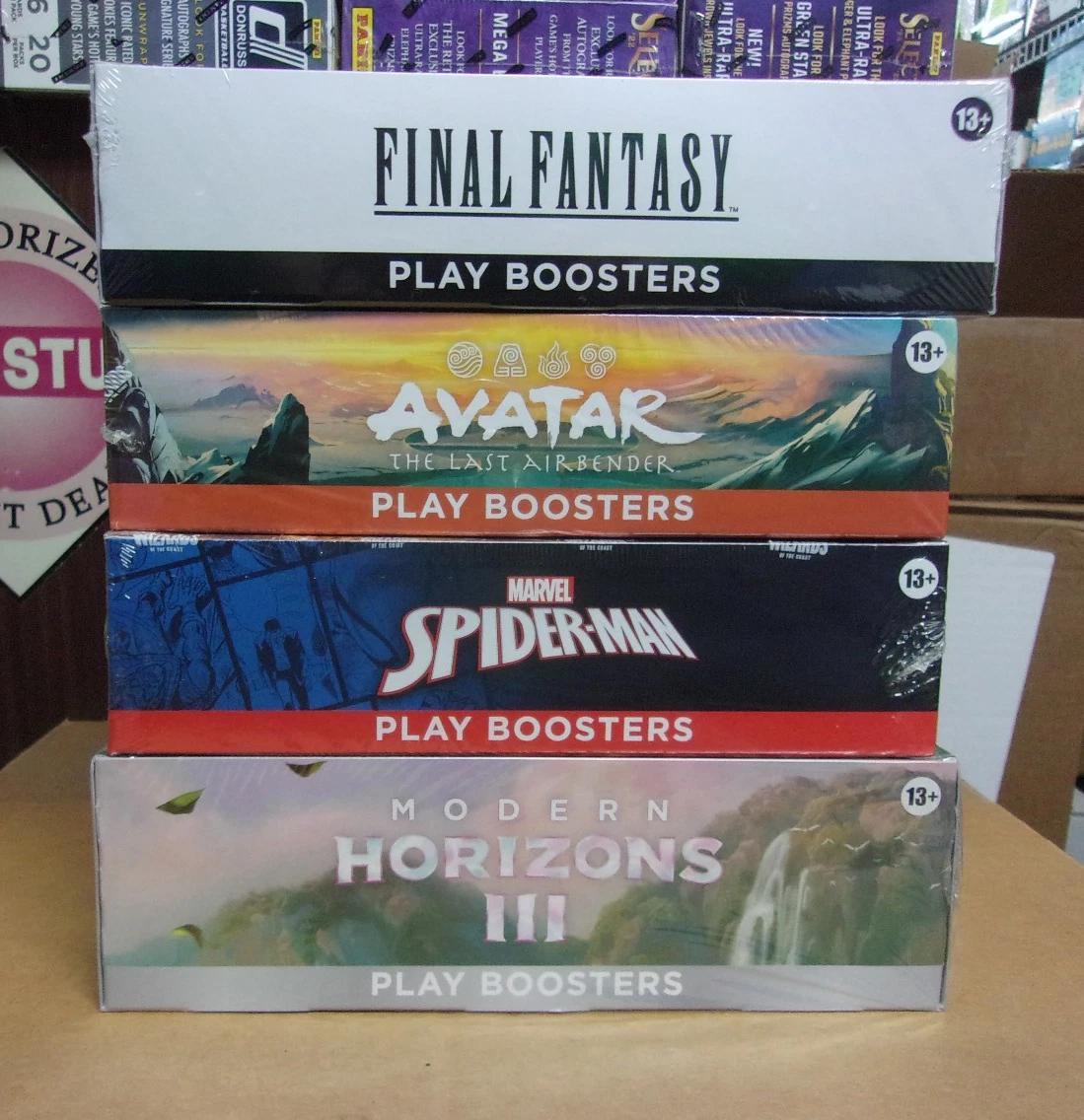 MTG AVATAR + SPIDER-MAN + MODERN 3 + FINAL FANTASY PLAY BOOSTER BOXES