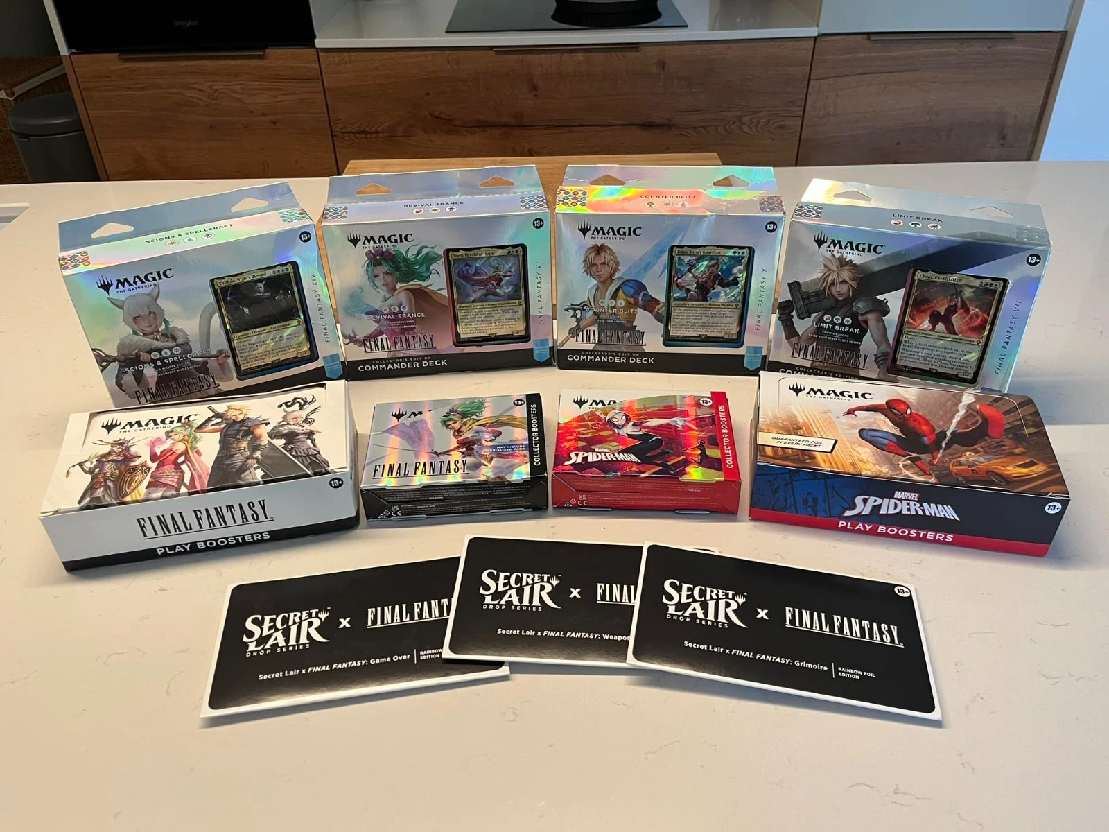 MTG Collection EMPTY Boxes and Displays Final Fantasy Collector and Spiderman