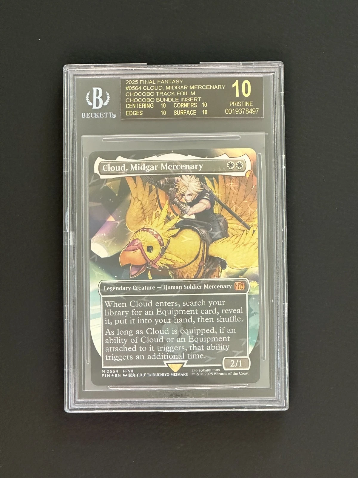 MTG Final Fantasy Chocobo Track - Cloud Midgar Mercenary - BGS 10 Black Label