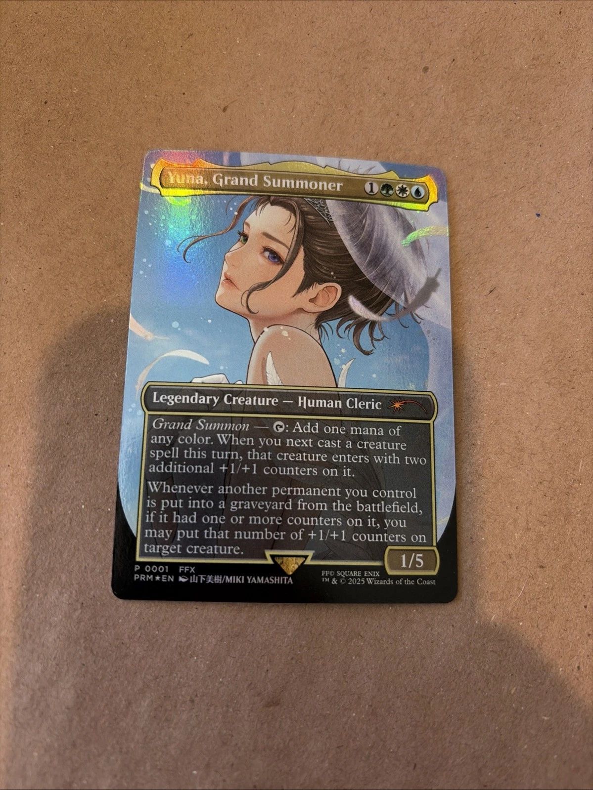 MTG Yuna, Grand Summoner#4 Unplayed Borderless Foil PROMO 0001 FINAL FANTASY