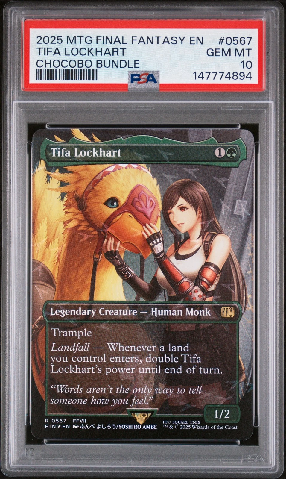 NEW LISTING2025 MAGIC: THE GATHERING FINAL FANTASY CHOCOBO BUNDLE TIFA LOCKHART PSA 10