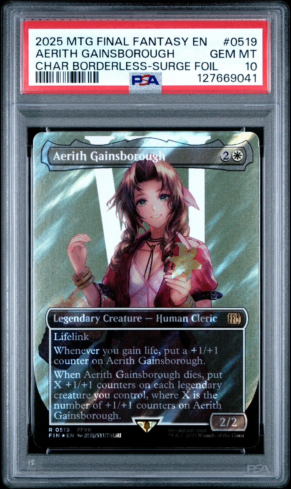 NEW LISTING2025 MAGIC: THE GATHERING FINAL FANTASY SURGE #0519 AERITH GAINSBOROUGH PSA 10