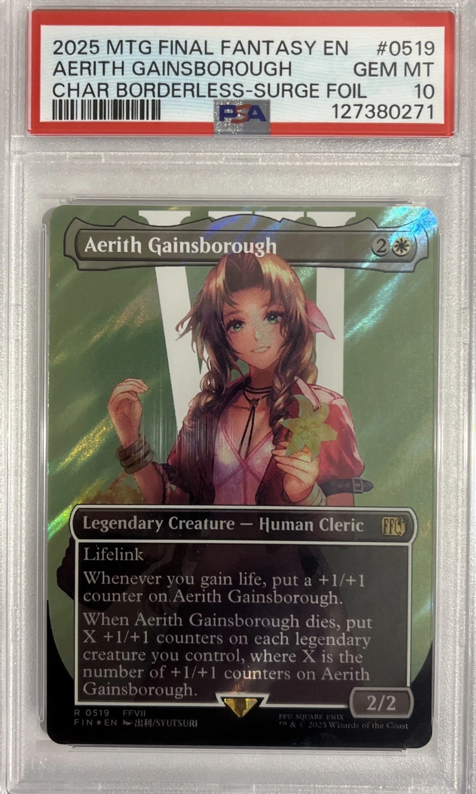 PSA 10 Magic the Gathering MTG Final Fantasy Aerith Gainsborough Surge Foil 0519