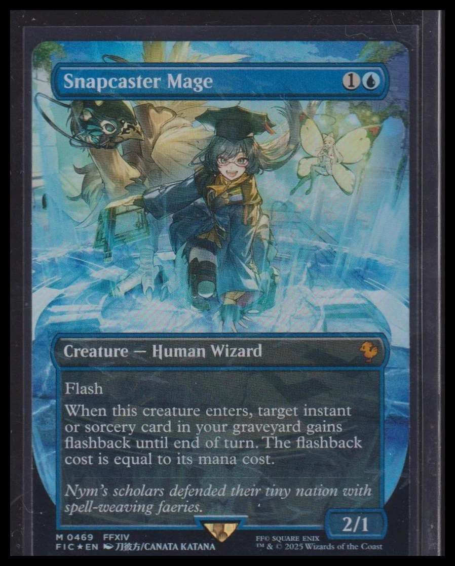 Snapcaster Mage (Borderless) (Chocobo Track Foil) Commander: Final Fantasy Foil