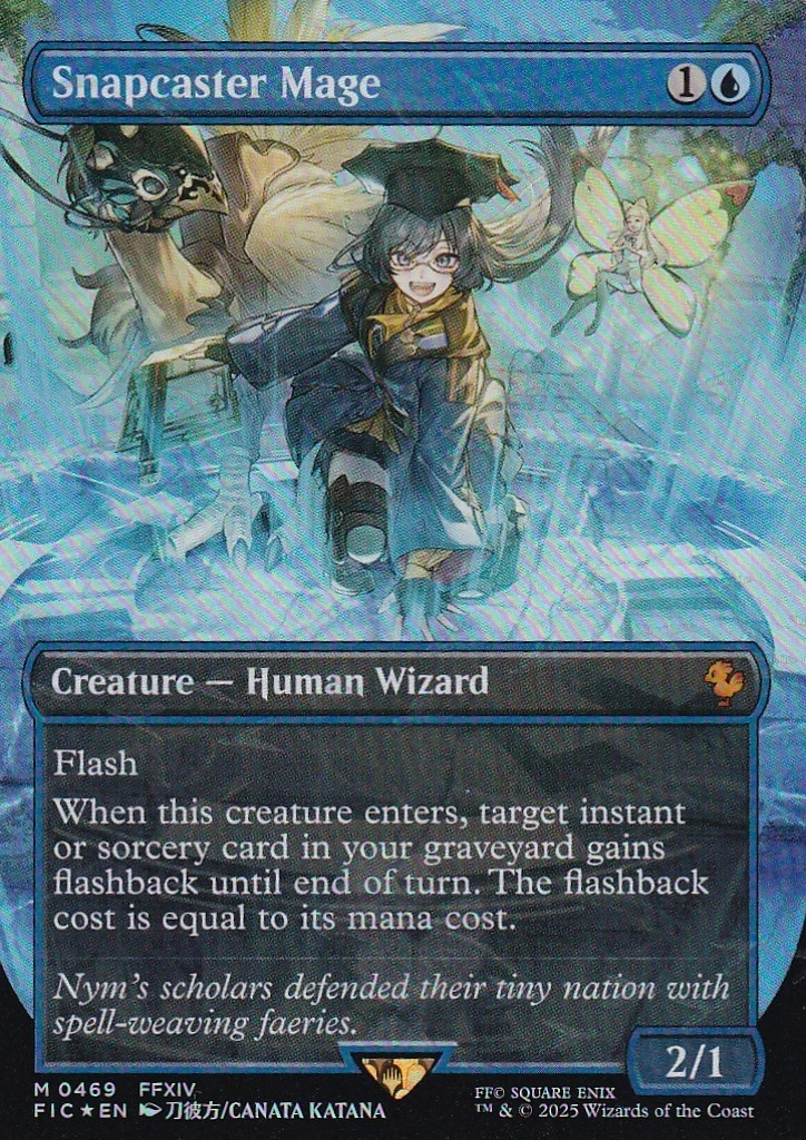 Snapcaster Mage (Borderless) (Chocobo Track Foil) Commander: Final Fantasy Foil