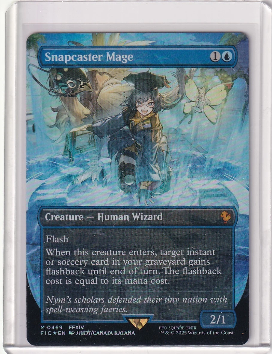 Snapcaster Mage (Borderless) (Chocobo Track Foil) Commander: Final Fantasy Foil