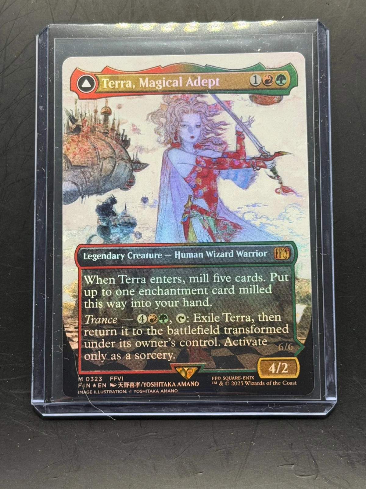 Terra, Magical Adept (Borderless) Final Fantasy Foil #323 MTG